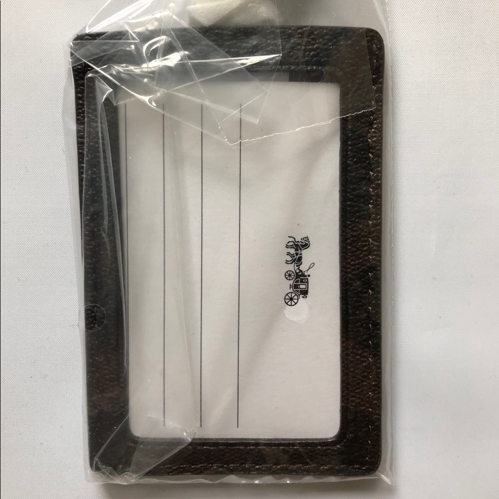 $39💋New Coach Brown/Azalea/Silver ID Holder - Picture 6 of 6